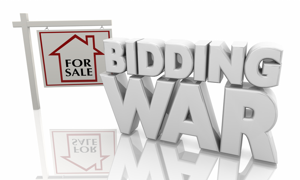 Bidding war for sale sign